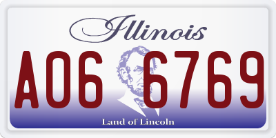 IL license plate A066769