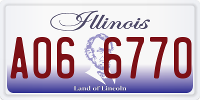 IL license plate A066770