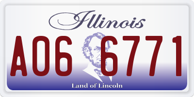 IL license plate A066771