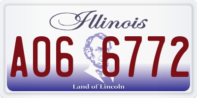 IL license plate A066772