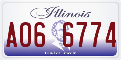 IL license plate A066774