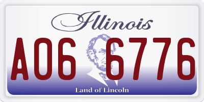 IL license plate A066776
