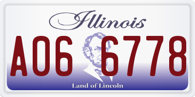 IL license plate A066778