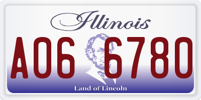 IL license plate A066780