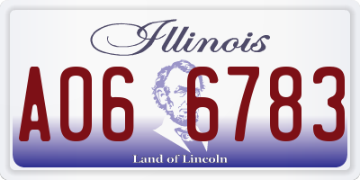 IL license plate A066783