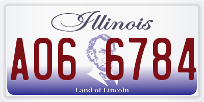 IL license plate A066784