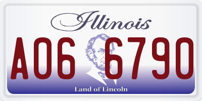IL license plate A066790
