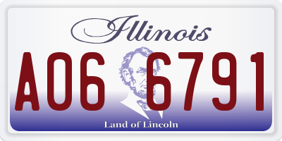 IL license plate A066791