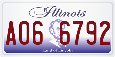 IL license plate A066792