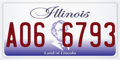 IL license plate A066793