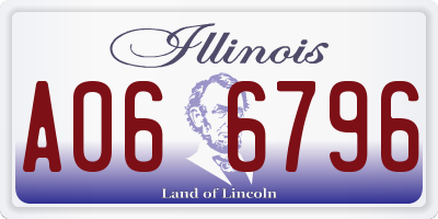 IL license plate A066796