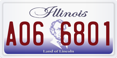IL license plate A066801
