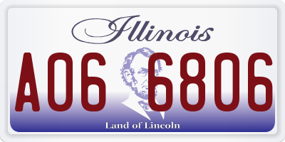 IL license plate A066806