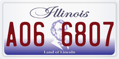 IL license plate A066807