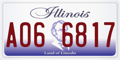 IL license plate A066817