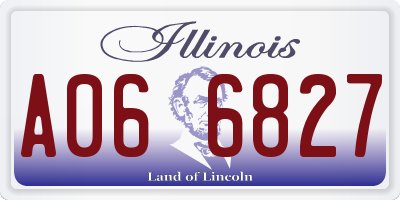 IL license plate A066827