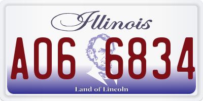 IL license plate A066834