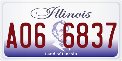 IL license plate A066837