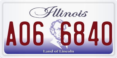 IL license plate A066840
