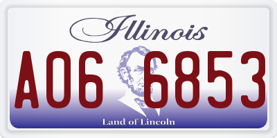 IL license plate A066853