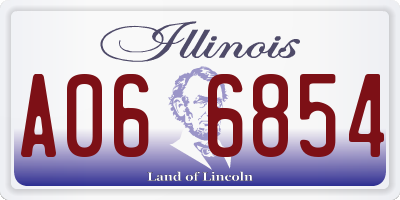 IL license plate A066854
