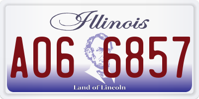 IL license plate A066857