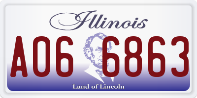 IL license plate A066863