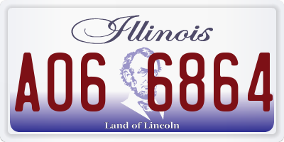 IL license plate A066864