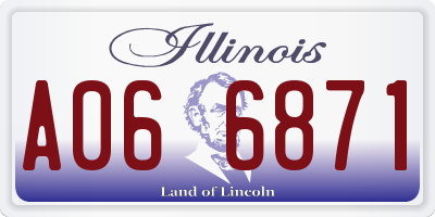 IL license plate A066871