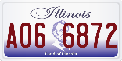IL license plate A066872