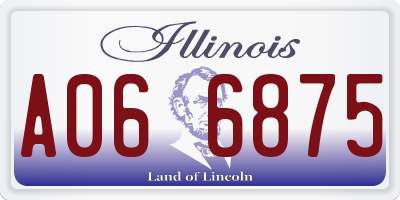 IL license plate A066875