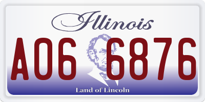 IL license plate A066876
