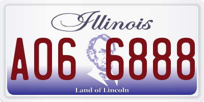 IL license plate A066888