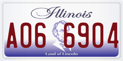 IL license plate A066904