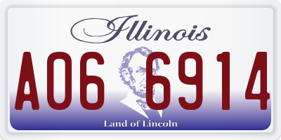 IL license plate A066914