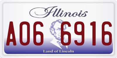 IL license plate A066916