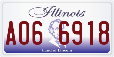 IL license plate A066918