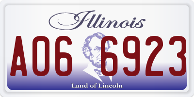 IL license plate A066923