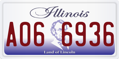 IL license plate A066936