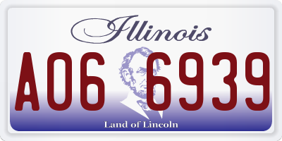 IL license plate A066939