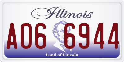 IL license plate A066944