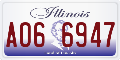 IL license plate A066947