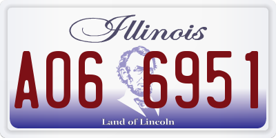 IL license plate A066951