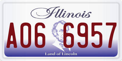 IL license plate A066957