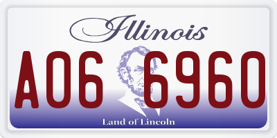 IL license plate A066960