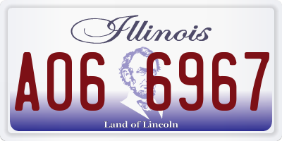 IL license plate A066967