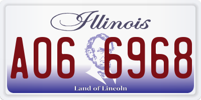 IL license plate A066968