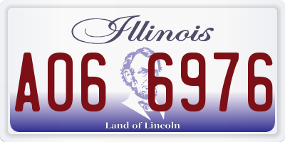 IL license plate A066976