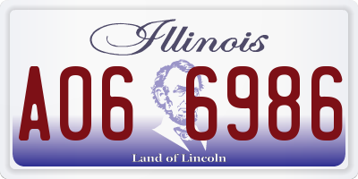 IL license plate A066986