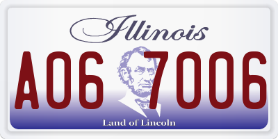 IL license plate A067006